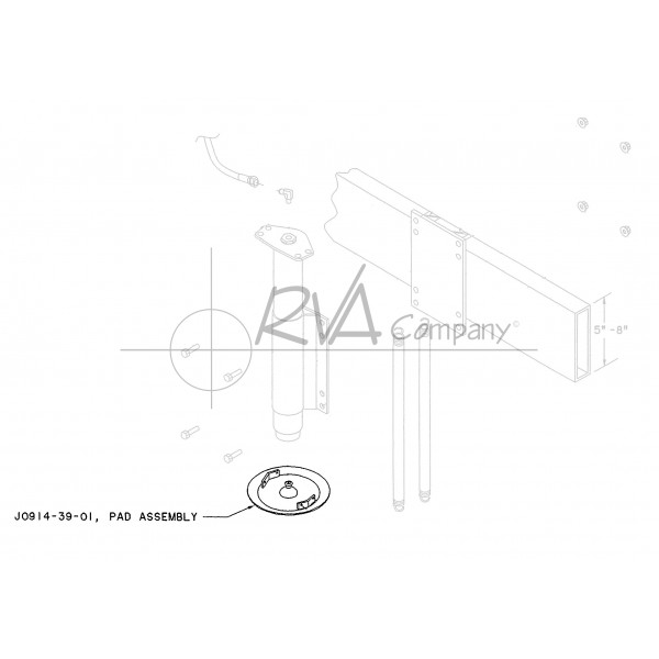 J0916-17-01 - 22.5 / 32 Series Swivel Pad (front & rear jacks) 